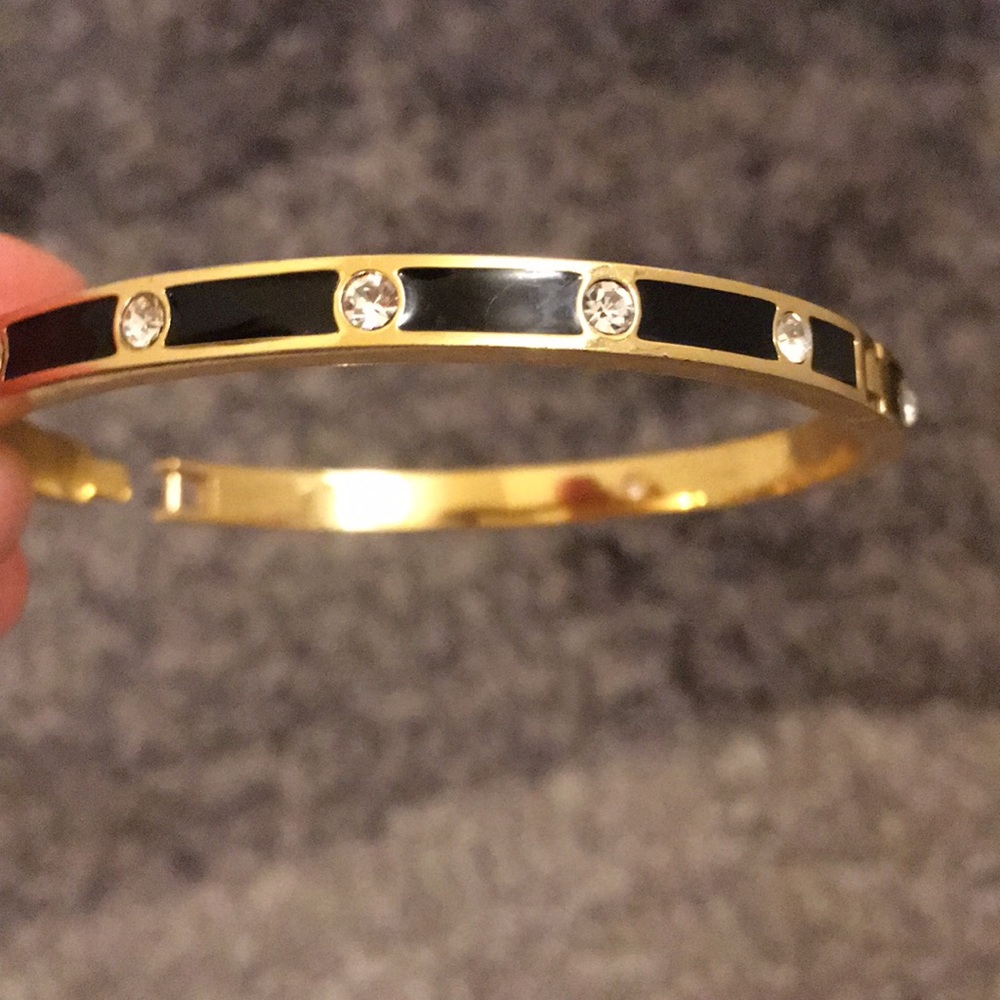Gold and black bracelet